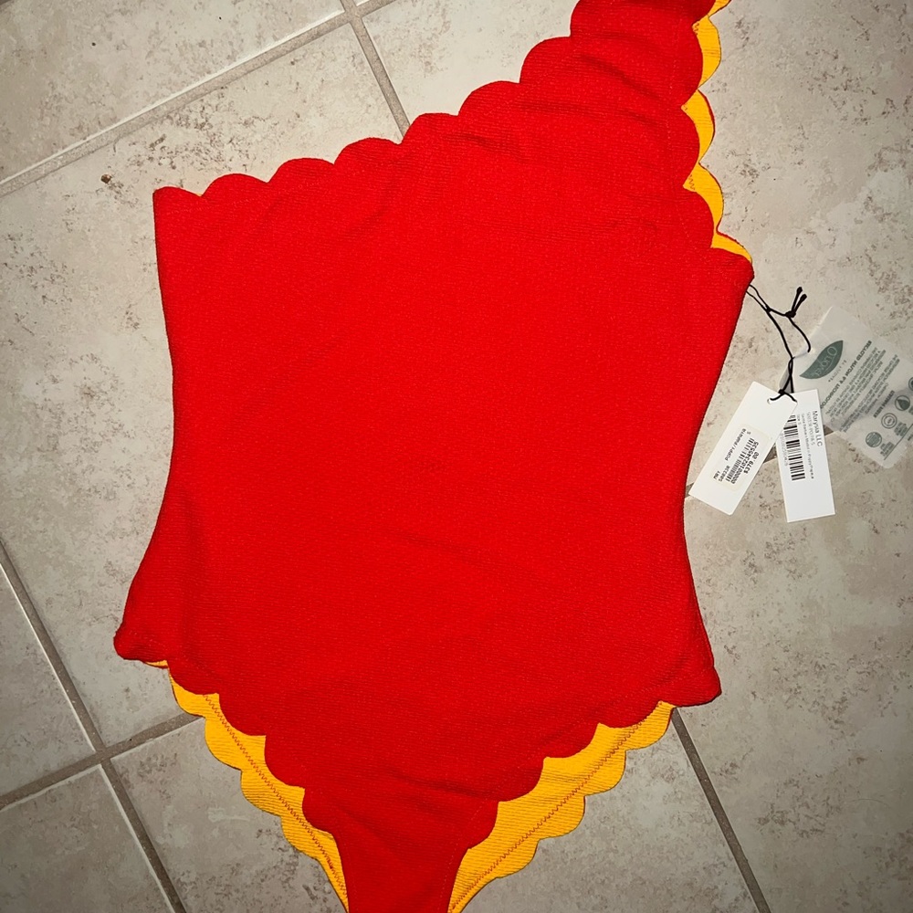 Marysia SWIMCLEAN Sz S - Santa Barbara Maillot Poppy/Papaya one-piece swimsuit